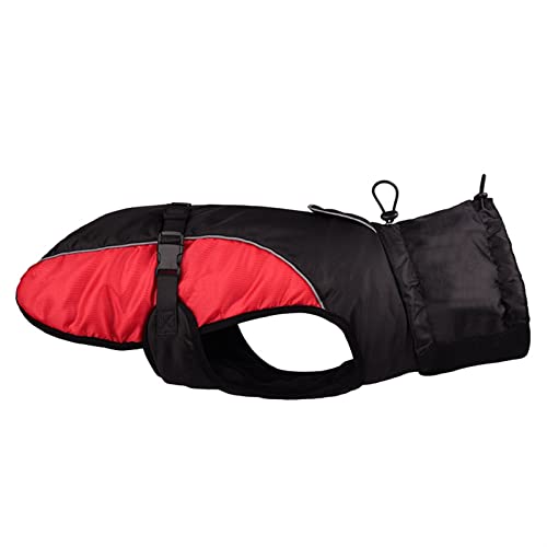 AxBALL Kleidung for große Hunde wasserdichte Weste for große Hunde Herbst-Winter-warme Haustier-Mantel-Kleidung for Hunde Chihuahua Labrador XL-6XL (Color : Black Red, Size : XX-Large) von AxBALL