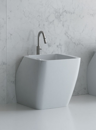 Axa one Serie 138 Stand-Bidet B: 400, T: 540 mm, mit 1 Hahnloch, weiss glänzend 23020 von Axa one