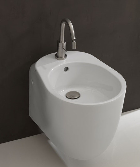 Axa one Serie Normal Wand-Bidet mit 1 Hahnloch, B: 370, T: 520 mm, weiss glänzend 27020 von Axa one