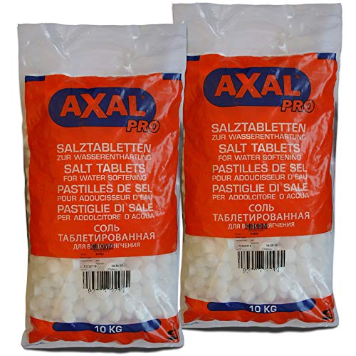 Axal Pro 20kg Salztabletten Regeneriersalz 2 x 10 kg Tabletten-Form Wasserenthärtungsanlagen Entkalkungsanlage Pools von Axal Pro