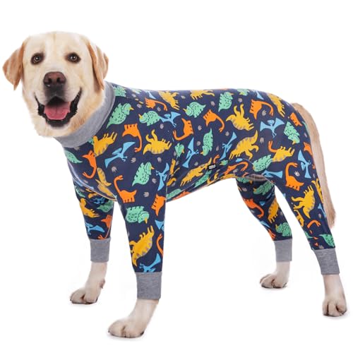 Axcimond Hundebody: Postoperativer Genesungsanzug & Wundschutz für Hunde - Dinosaurier-Muster, Blau, XL Axcimond Hundebody: Postoperativer Genesungsanzug & Wundschutz für Hunde - Dinosaurier-Muster, Blau, XL von Axcimond