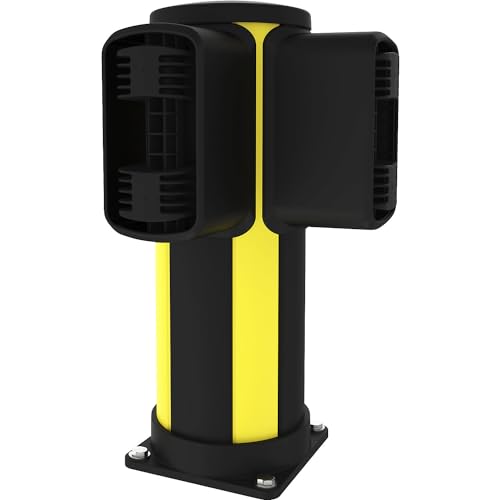 Axelent | Rammschutz-Eckpoller X-Protect | Höhe 610 mm | zwei Anschlüsse | L-Form von Axelent