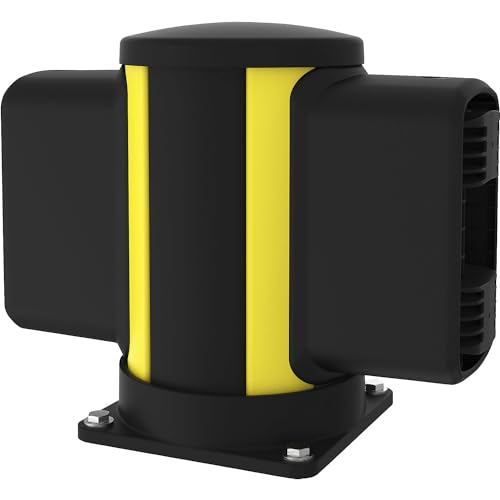 Axelent | Rammschutz-Mittelpoller X-Protect | Höhe 350 mm | zwei Anschlüsse | gegenüberliegend von Axelent