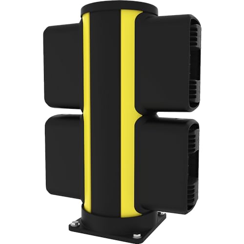 Axelent | Rammschutz-Mittelpoller X-Protect | Höhe 610 mm | vier Anschlüsse von Axelent