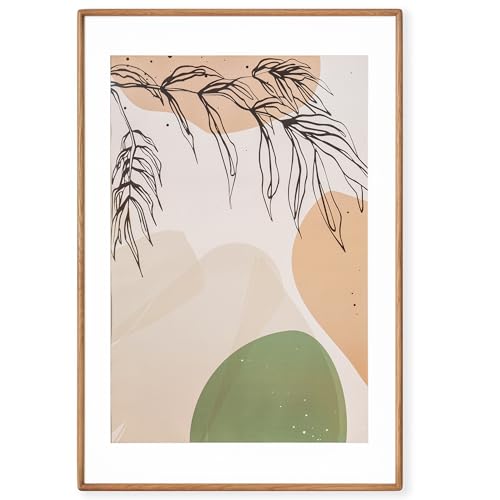 Axeman Posterrahmen, 61 x 91 cm, massiver weißer Eichenrahmen, 61 x 91 cm, mattiert auf 20 x 30 cm, abgerundete Ecken, Bilderrahmen aus Eiche, 91 x 61 cm, mit gehärtetem Glas, Naturholz-Bilderrahmen von Axeman