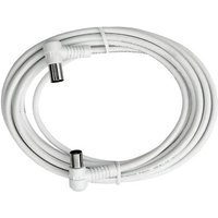 Axing Antennen Anschlusskabel [1x Antennenstecker 75Ω - 1x Antennenbuchse 75 Ω] 3.75m 85 dB Weiß von Axing