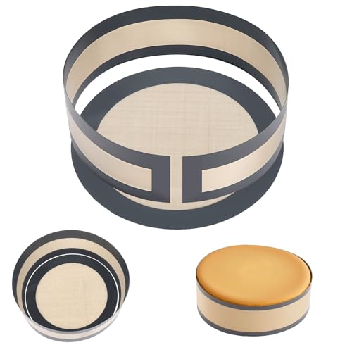 2-teiliges Silikon-Backmatten-Set für Kuchen und Brot,runder 23cm und Seitenmatte (82 x 10 cm), antihaftbeschichtet, hitzebeständig, wiederverwendbar von Axinost