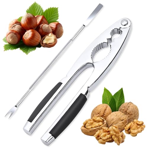 Axinyijia Nussknacker Walnüsse, Nußknacker aus Edelstahl mit Krabbennadel, Multifunktionale Nussknacker Haselnüsse Haselnussknacker von Axinyijia