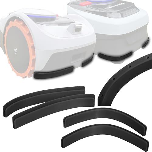 Axis Line 4x Kantenschutz kompatibel mit Rasenmäher Segway Navimow i105e & i108e Schutz Bumper Tuning Mähroboter - einfach gesteckt, kein kleben - mit Wasserablauflöchern (schwarz) von Axis Line