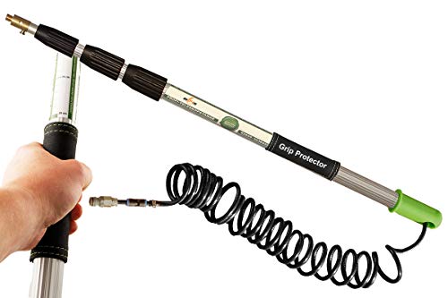 Axis Line | Profi Wasserteleskopstange 6 Meter | mit innenliegenden Schlauch | 4 Meter oder 6 Meter | incl. Grip Protector | zum Reinigen von Glas, Fenster, Staub, Terassendach oder Solar | (6M) von Axis Line