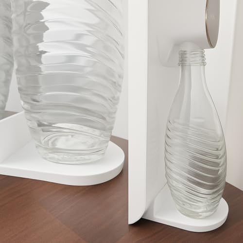 Osmofresh Quella Pro & SodaStream Glaskaraffen kompatibeler Axis Line Adapter, Nutzung von SodaStream Glas-Karaffen unter der Quella Pro ohne festhalten oder verschütten (weiß) von Axis Line