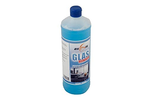 Axis Line Profi Glasreiniger, gebrauchsfertig, Made in Germany, 1 Liter Flasche mit Sprühfunktion, Streifenfreie Reinigung von Axis Line
