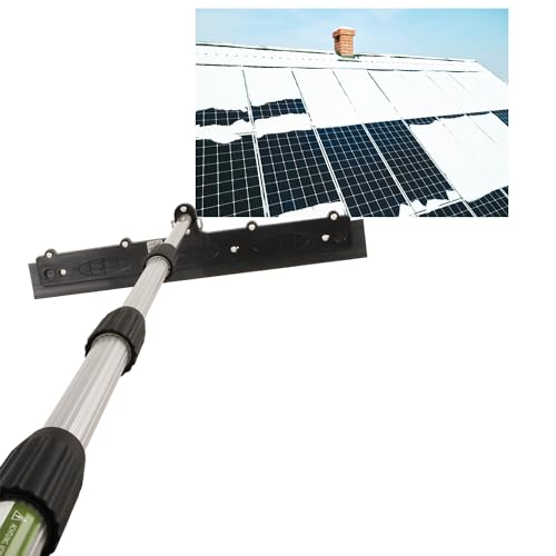 Profi Photovoltaik Teleskopstangenset - Schnee entfernen auf PV Anlage mit Teleskopstange+Schneeschieber+Gripprotector (12 Meter Set) von Axis Line