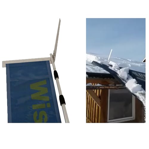 Axis Line Profi Teleskopstange Dach Schnee entfernen - 6 Meter Stange und Schneerutsche für viel Schnee vom Dach entfernen von Axis Line