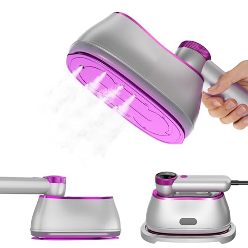 Steamer Dampfglätter 1200W Tragbar Hand Dampfbürste mit 180ML Steamer Wassertank Dampfbürste 2 in1 Kleidung Dampfbügeleisen für Reisen, Zuhause und Büro von AxiwoIntl