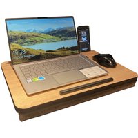 Gepolsterter Laptop-ständer, Bett-Tablett Mit Telefonfächern, Notebook Und Macbook-Schreibtisch, Arbeit Von Zu Hause Aus Geschenk, 13 "-15, 6 Zoll von AxolotlDigital