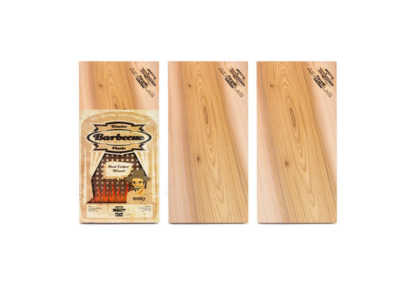 Axtschlag Aromaplanke Axtschlag Wood Plank Rotzeder 3er Set, Holz Axtschlag Aromaplanke Axtschlag Wood Plank Rotzeder 3er Set, Holz von Axtschlag