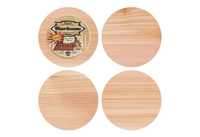 Axtschlag Aromaplanke Axtschlag Wood Plank Rotzeder Appetizer 4er Set, Holz von Axtschlag