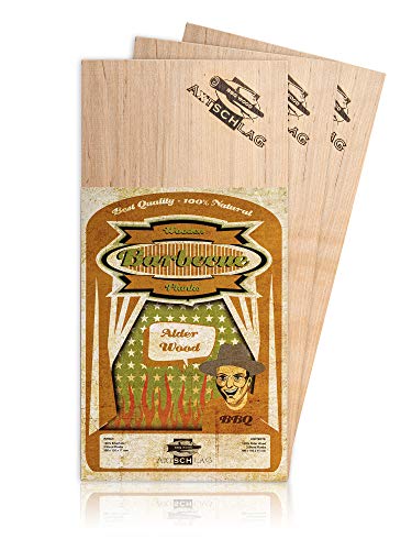 Axtschlag Grillbretter Erle, 3 Wood Planks zum schonenden Garen mit aromatischer Rauchnote und Servieren, für alle Grills, 300x150x11 mm, mehrfach verwendbar Axtschlag Grillbretter Erle, 3 Wood Planks zum schonenden Garen mit aromatischer Rauchnote und Servieren, für alle Grills, 300x150x11 mm, mehrfach verwendbar von Axtschlag