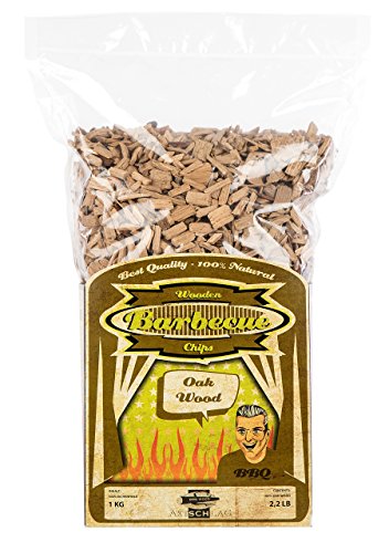 Axtschlag Räucherchips Eiche, 1000 Gramm sortenreine Räucherspäne für besondere Rauch- und Geschmackserlebnisse, für alle Grills & Smoker von Axtschlag