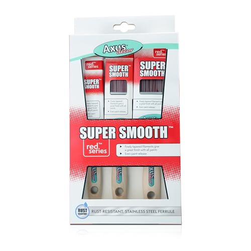 Axus Décor Super Smooth Pinsel Set – Rot (3 Stück) von Axus Décor