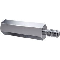 Axxatronic - IA-ST-3-5,5-25 Innen-Außen Abstandsbolzen (l) 25 mm M3 x 7 M3 x 6 Stahl verzinkt 1 St. von Axxatronic