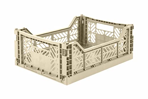 Ay-Kasa Klappkiste, stabile Faltkiste aus Kunststoff, stapelbar, Boulder, Midi (40x30x14cm) von Ay-Kasa