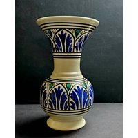 Handgemachte, Handbemalte Signierte Keramik Vase von AyCarambaGifts