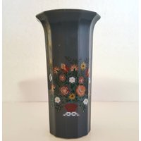 Vintage Albert E. Price Satsuma Japan Keramik Handbemalte Blumen Vase von AyCarambaGifts