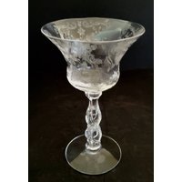 Vintage Needle Etched Cambridge "Chantilly Lace" Likör Cocktail Champagner Glas - Ersatz von AyCarambaGifts