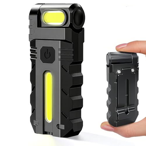 DC10 Mini LED Taschenlampe Aufladbar, Extrem Hell Klein EDC Taschenlampe mit Clip und Magnetfuß, 5 Modi|400 Lumen|USB|Kaltweiß + Rot|180° Drehbar|IPX4, Flashlight für Camping,Wandern,Notfall,Reparatur DC10 Mini LED Taschenlampe Aufladbar, Extrem Hell Klein EDC Taschenlampe mit Clip und Magnetfuß, 5 Modi|400 Lumen|USB|Kaltweiß + Rot|180° Drehbar|IPX4, Flashlight für Camping,Wandern,Notfall,Reparatur von Ayciep
