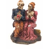 Skeleton Love Never Die Figur, Geschenk Für Sie, Geburtstagsgeschenk, Halloween Home Decor von Aydinartshop