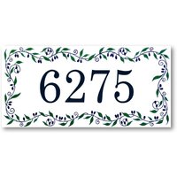 Hausnummern Keramikfliese, Adresstafeln, Hausnummer, Adresstafel Mit Olivenzweigen von AyeBarDesigns
