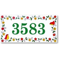 Hausnummernfliese, Personalisierte Adresstafeln, Keramikhausnummer, Hausnummernplakette von AyeBarDesigns
