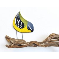 Vogel Wanddekor, Schafstelze, Wand Kunst Vogel, Wandbehang Handbemalter Keramik von AyeBarDesigns