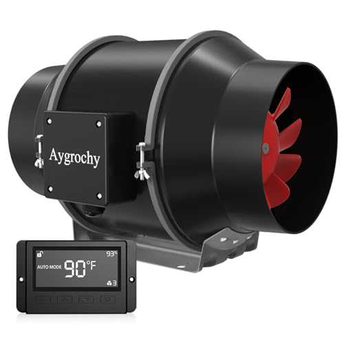 Aygrochy 125mm Intelligent Rohrventilator mit Temperatur- und Feuchtigkeitsregler, Abluftventilator for Booster, Wachstumszelte, Belüftung und Tente de Culture hydroponique Aygrochy 125mm Intelligent Rohrventilator mit Temperatur- und Feuchtigkeitsregler, Abluftventilator for Booster, Wachstumszelte, Belüftung und Tente de Culture hydroponique von Aygrochy