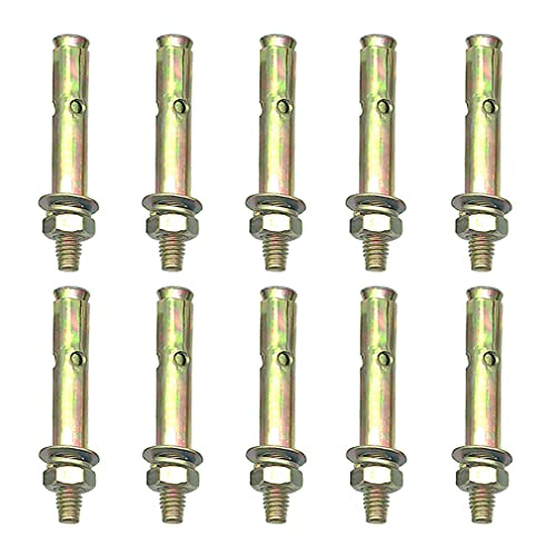 Ayiciel Dehnschrauben, M6 Sechskantmuttern-Erweiterungsbolzen, Metalldübel Hülsenanker, robuste Expansionsschraubenbolzen, Wanddübelbefestigungsanker (10 Stück) von Ayiciel