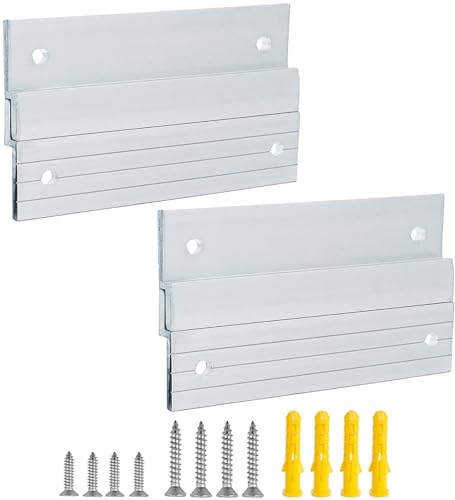 Ayiciel Z-Klemmen Zum Aufhängen, Hochbelastbares Französischen Schienen Bilderaufhänger Ineinandergreifende Fotorahmenhaken Aufhängungssystem Spiegel Aufhänger Wandhalterung (10cm, 2Paar) von Ayiciel