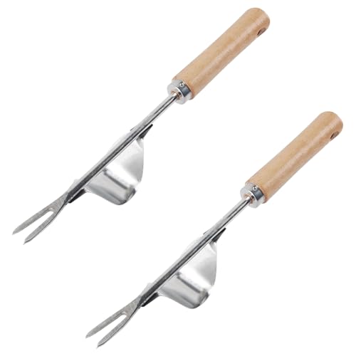 Ayizhiniu 2pcs Edelstahl Unkrautstecher, Garten Hand Weeder, Unkrautstecher mit Holzgriff, Wiederverwendbar Unkrautzieher für Unkrautentfernung Hausgarten, Garten Sauber Schön Zhalten Ayizhiniu 2pcs Edelstahl Unkrautstecher, Garten Hand Weeder, Unkrautstecher mit Holzgriff, Wiederverwendbar Unkrautzieher für Unkrautentfernung Hausgarten, Garten Sauber Schön Zhalten von Ayizhiniu
