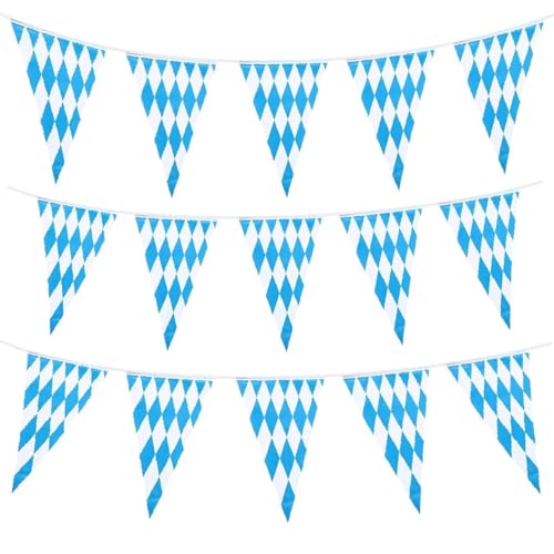 Ayizhiniu 3pcs Wimpelkette Oktoberfest, Oktoberfest-Girlande, Bayrische Deko Wimpelkett, 14 * 21cm Oktoberfest Deko Blau Weiss, Anwendbar Bierfest Party Innen Outdoor Ayizhiniu 3pcs Wimpelkette Oktoberfest, Oktoberfest-Girlande, Bayrische Deko Wimpelkett, 14 * 21cm Oktoberfest Deko Blau Weiss, Anwendbar Bierfest Party Innen Outdoor von Ayizhiniu
