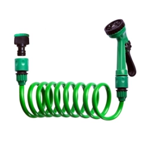 Ayizhiniu Spiralschlauch Garten Set, Wasser Gartenschlauch mit Brause, Ausziehbar Spiralschlauch, Gartenschlauch Brause 5 Strahlarten, Gilt für Garten, Gemüsegarten(20cm) von INUSPACE