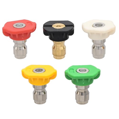 Aylux Set mit 5 Hochdruckreiniger-Düsenspitzen, mehrere Grad, 1/4 Zoll Schnellanschluss, 4000 PSI (2,5 GPM) von Aylux