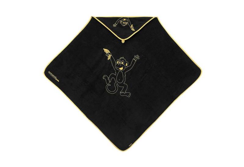 Babydecke Affe, Aymando, Saum und gesticktes Tiermotiv in Gold, Zero Twist Garn, 100x100cm von Aymando