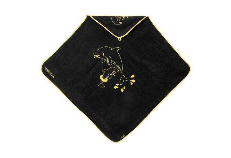 Babydecke Delfin, Aymando, Saum und gesticktes Tiermotiv in Gold, Zero Twist Garn, 100x100cm von Aymando