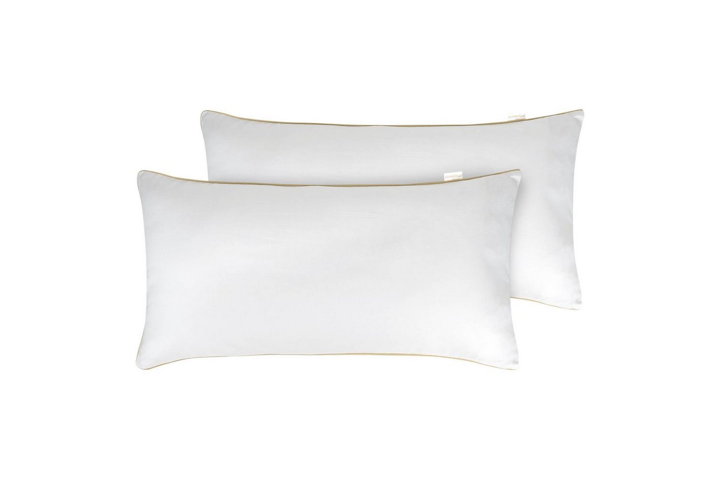 Kissenbezüge Luxor White, Aymando (2 Stück), 100% Baumwolle Mako Satin, 40x80cm von Aymando