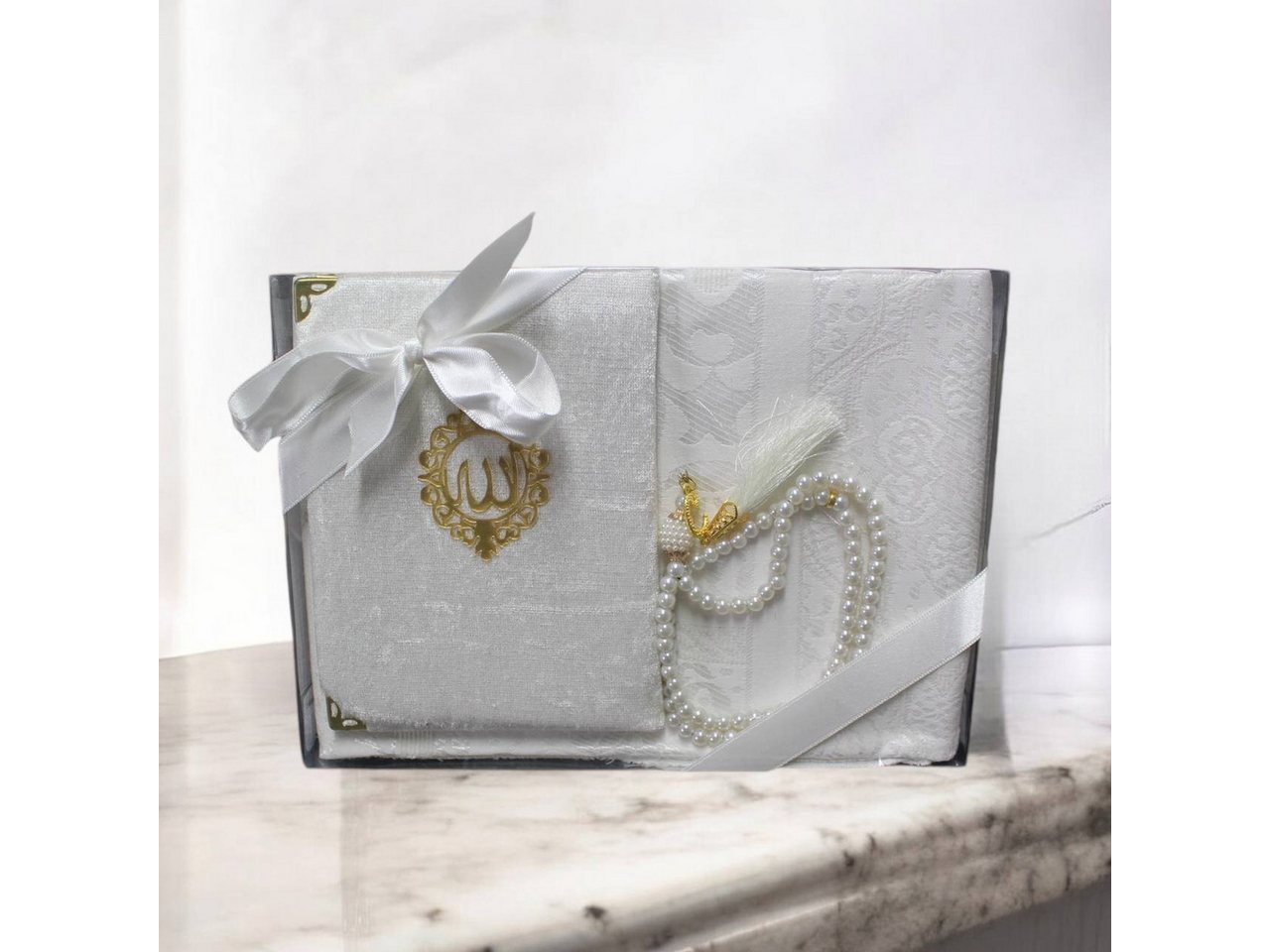 Aymasal Läufer Geschenkset 3 tlg. Gebetsteppich + 99 Perlen Gebetskette + Koran Juz Aymasal Läufer Geschenkset 3 tlg. Gebetsteppich + 99 Perlen Gebetskette + Koran Juz von Aymasal