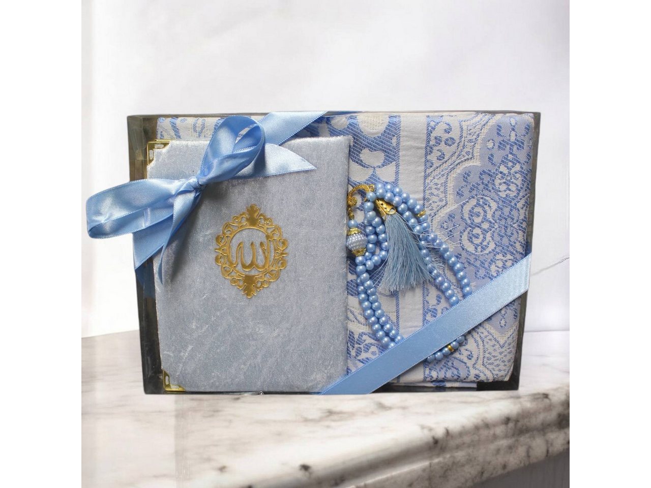 Aymasal Läufer Geschenkset 3 tlg. Gebetsteppich + 99 Perlen Gebetskette + Koran Juz Aymasal Läufer Geschenkset 3 tlg. Gebetsteppich + 99 Perlen Gebetskette + Koran Juz von Aymasal