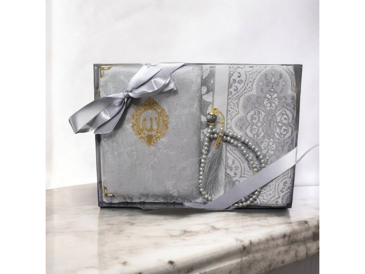 Aymasal Läufer Geschenkset 3 tlg. Gebetsteppich + 99 Perlen Gebetskette + Koran Juz Aymasal Läufer Geschenkset 3 tlg. Gebetsteppich + 99 Perlen Gebetskette + Koran Juz von Aymasal