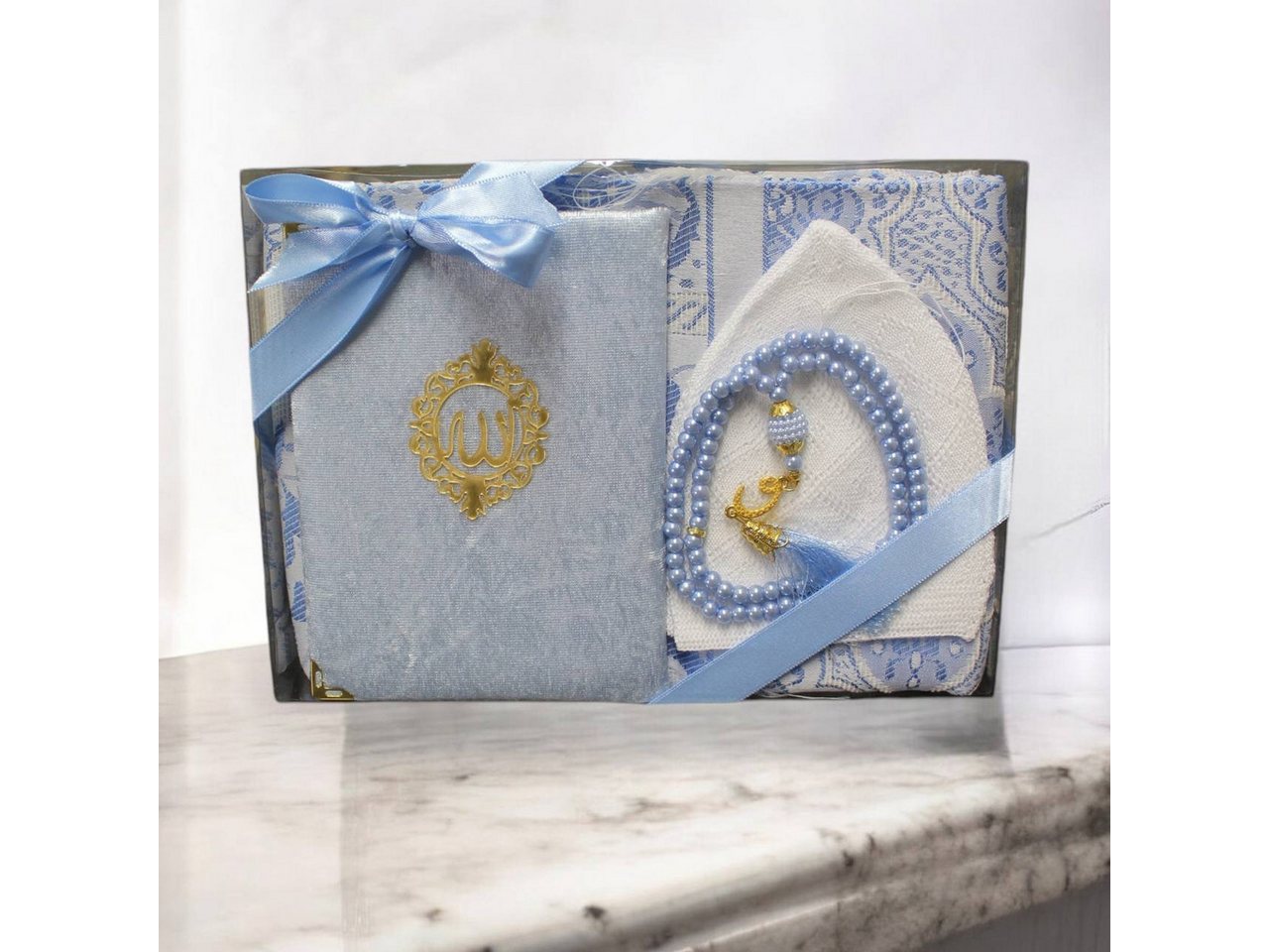 Aymasal Läufer Geschenkset 4 tlg. Gebetsteppich + 99er Gebetskette+ Koran Juz + Takke Aymasal Läufer Geschenkset 4 tlg. Gebetsteppich + 99er Gebetskette+ Koran Juz + Takke von Aymasal