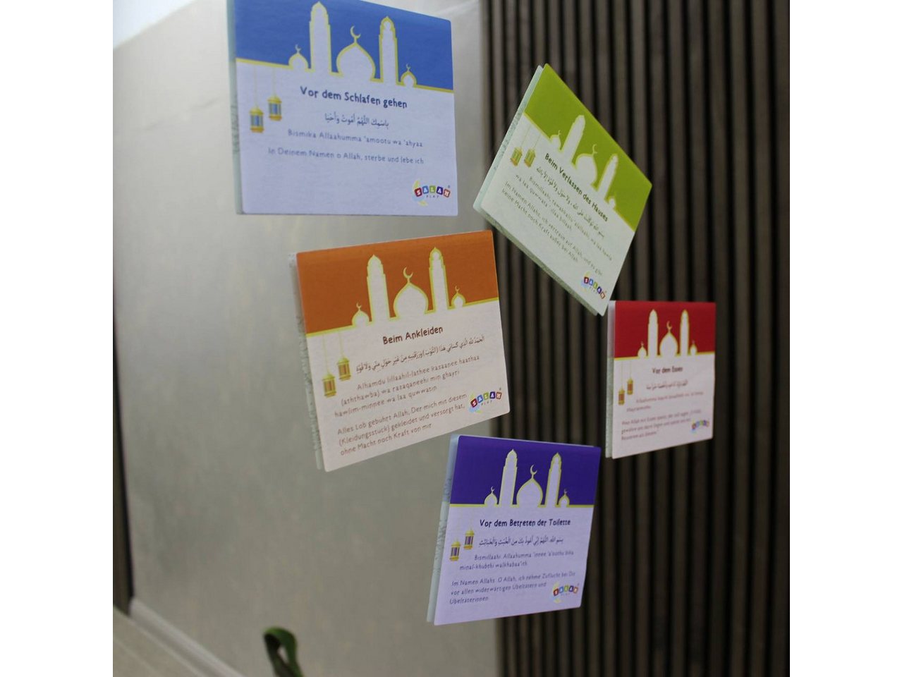 Aymasal Wandsticker 5 tlg. Islamische Dua Gebete Sticker Wandsticker Spiegelsticker Kinder (5 St), Sticker können mehrfach abgezogen und erneut geklebt werden! von Aymasal